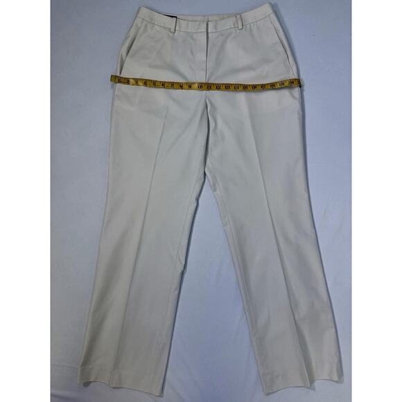 Brooks Brothers Advantage Chino Stretch Pants Womens High-Rise Sz 10 Ivory - Picture 11 of 12
